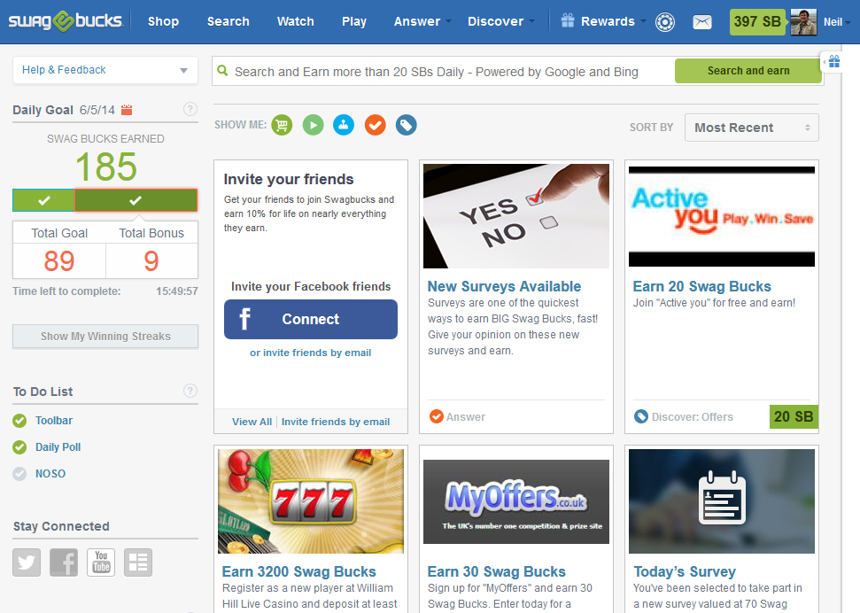 How To Make Money On SwagBucks Fast! (300 SwagBucks in an hour or less)